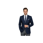 Men's Soft Wool Sport Coat English Plaid Window Pane 556-4 Navy Blue Renoir