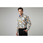 Mens Sports Dress Shirts By AXXESS From Turkey 100% Egyptian Cotton 622-04 White