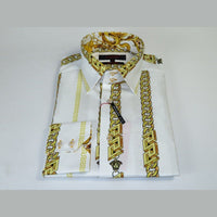 Mens Sports Dress Shirts By AXXESS From Turkey 100% Egyptian Cotton 622 - 35 White - J.Valintin Men's Wear Legend - 26132