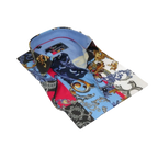 Men's Sports Shirt by MIZUMI Medallion Floral Printed Short Sleeves M647 Blue - J.Valintin Men's Wear Legend - 99154