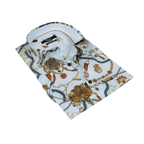 Men's Sports Shirt by MIZUMI Medallion Floral Printed Short Sleeves M648 White - J.Valintin Men's Wear Legend - 99146