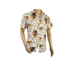 Men's Sports Shirt by MIZUMI Medallion Floral Printed Short Sleeves M648 White - J.Valintin Men's Wear Legend - 99146