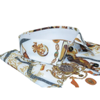 Men's Sports Shirt by MIZUMI Medallion Floral Printed Short Sleeves M648 White - J.Valintin Men's Wear Legend - 99146