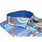 Men's Sports Shirt by MIZUMI Medallion Printed Soft Feel Short Sleeves M646 Blue - J.Valintin Men's Wear Legend - 99150