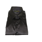 Men's Sports Shirt By Moderno Fancy Silky Satin Long Sleeves MJLS - 143 Black - J.Valintin Men's Wear Legend - MJLS - 143 Black - M