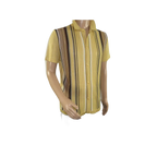 Mens Stacy Adams Italian Style Knit Woven Shirt Short Sleeves 3112 Honey Beige - J.Valintin Men's Wear Legend - 94882