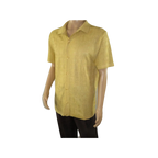 Mens Stacy Adams Italian Style Knit Woven Shirt Short Sleeves 3128 Honey Beige - J.Valintin Men's Wear Legend - 94906