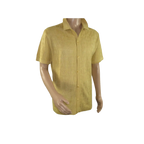 Mens Stacy Adams Italian Style Knit Woven Shirt Short Sleeves 3128 Honey Beige - J.Valintin Men's Wear Legend - 94906