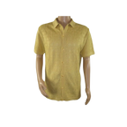 Mens Stacy Adams Italian Style Knit Woven Shirt Short Sleeves 3128 Honey Beige - J.Valintin Men's Wear Legend - 94906