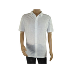 Mens Stacy Adams Italian Style Knit Woven Shirt Short Sleeves 3128 Pure White - J.Valintin Men's Wear Legend - 94912