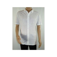 Mens Stacy Adams Italian Style Knit Woven Shirt Short Sleeves 3128 Pure White - J.Valintin Men's Wear Legend - 94912