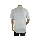 Mens Stacy Adams Italian Style Knit Woven Shirt Short Sleeves 3128 Pure White - J.Valintin Men's Wear Legend - 94912