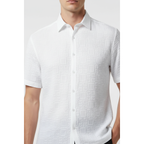 Mens Stacy Adams Italian Style Knit Woven Shirt Short Sleeves 3128 Pure White