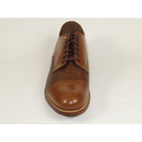 Men's Stacy Adams Madison Shoes Cap Toe Lace Up 00905 - 224 Oak Brown - J.Valintin Men's Wear Legend - 18317