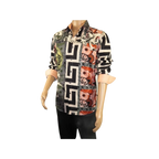 Mens Stacy Adams Medallion Lion Print Sports Shirt Stage Singer 4951 Gray Multi - J.Valintin Men's Wear Legend - 97801