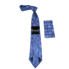Men's Stacy Adams Necktie and Hankie Set Fancy Design Silky Look SAT13 Purple - J.Valintin Men's Wear Legend - sat13