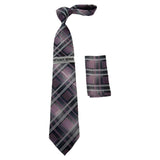 Men's Stacy Adams Necktie and Hankie Set Fancy Design Silky Look SAT35 Pink - J.Valintin Men's Wear Legend - sat35