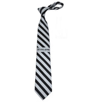 Men's Stacy Adams Tie and Hankie Set Woven Design #Stacy51 Black White - J.Valintin Men's Wear Legend - 130