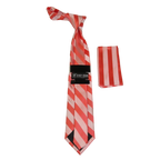 Men's Stacy Adams Tie and Hankie Set Woven Silky Fabric #St41 Peach - J.Valintin Men's Wear Legend - 24842