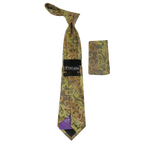 Men's Stacy Adams Tie and Hankie Set Woven Silky Fabric #Stacy62 Gold - J.Valintin Men's Wear Legend - 141