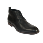 Men's Steve Madden Boot High Top Shoes Lace up Soft Leather Shaunn Black - J.Valintin Men's Wear Legend - 99668
