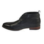 Men's Steve Madden Boot High Top Shoes Lace up Soft Leather Shaunn Black - J.Valintin Men's Wear Legend - 99668