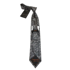 Mens Steven Land 100% Woven Silk Big Knot Tie and Hankie Set BW2436 - 01 Black - J.Valintin Men's Wear Legend - BW2436 - 01