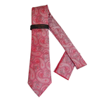 Mens Steven Land 100% Woven Silk Big Knot Tie and Hankie Set BW2436 - 05 Red - J.Valintin Men's Wear Legend - BW2436 - 05