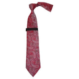 Mens Steven Land 100% Woven Silk Big Knot Tie and Hankie Set BW2436 - 05 Red - J.Valintin Men's Wear Legend - BW2436 - 05