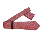 Mens Steven Land 100% Woven Silk Big Knot Tie and Hankie Set BW2436 - 05 Red - J.Valintin Men's Wear Legend - BW2436 - 05