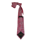 Mens Steven Land 100% Woven Silk Big Knot Tie and Hankie Set BW2436 - 05 Red - J.Valintin Men's Wear Legend - BW2436 - 05