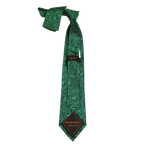 Mens Steven Land 100% Woven Silk Big Knot Tie and Hankie Set BW2436 - 06 Green - J.Valintin Men's Wear Legend - BW2436 - 06