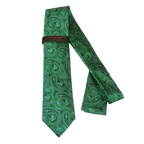 Mens Steven Land 100% Woven Silk Big Knot Tie and Hankie Set BW2436 - 06 Green - J.Valintin Men's Wear Legend - BW2436 - 06