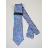 Mens Steven Land 100% Woven Silk Big Knot Tie and Hankie Set BW2436 - 16 - J.Valintin Men's Wear Legend - BW2436 - 16