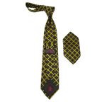 Mens Steven Land Density 100% Satin Silk Crystal Tie/Hankie Set CR29 - 12 Gold - J.Valintin Men's Wear Legend - CR29 - 12