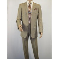 Men's Suit by Giorgio Cosani Textured Wool/Cashmere Blend 901 - 14 Beige 40 Long - J.Valintin Men's Wear Legend - 30114