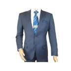 Men's Suit by Giorgio Cosani Textured Wool/Cashmere Blend 901 - 19 Blue 52 Long - J.Valintin Men's Wear Legend - 29367