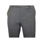 Mens Suit RENOIR English Window Pane Classic Fit Business 292 - 2 Gray Blue - J.Valintin Men's Wear Legend - 19068