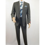 Mens Suit RENOIR English Window Pane Classic Fit Business 292 - 2 Gray Blue - J.Valintin Men's Wear Legend - 19068