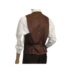 Men's Suit Separate Vest V - neck Adjustable Strap 5Button 201 - 5 Brown - J.Valintin Men's Wear Legend - 201 - 5 - Brown Vest - 36