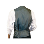 Men's Suit Separate Vest V - neck Adjustable Strap 5Button 2Pockets 201 - 9 Green - J.Valintin Men's Wear Legend - 201 - 9 - Green Vest - 36