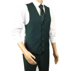 Men's Suit Separate Vest V - neck Adjustable Strap 5Button 2Pockets 201 - 9 Green - J.Valintin Men's Wear Legend - 201 - 9 - Green Vest - 36