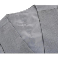 Men's Suit Separate Vest V - neck Adjustable Strap 5Button 2Pockets 202 - 2 Lt Gray - J.Valintin Men's Wear Legend - 202 - 2 - Lt Gray Vest - 36