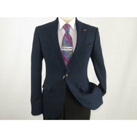 Mens Suit Turkey Flannel Jacket Peak Lapel One Button 20 - 02 Navy Wessi JValintin - J.Valintin Men's Wear Legend - 72079