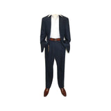 Men's Summer Linen Suit Apollo King Half Lined 2 Button European LN2 Navy Blue - J.Valintin Men's Wear Legend - 19212