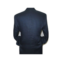 Men's Summer Linen Suit Apollo King Half Lined 2 Button European LN2 Navy Blue - J.Valintin Men's Wear Legend - 19212