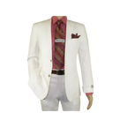 Men's Summer Linen Suit Apollo King Half Lined 2 Button Modern Fit SLN8 White - J.Valintin Men's Wear Legend - 7818