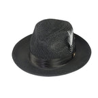 Men's Summer Spring Braid Straw style Hat by BRUNO CAPELO JULIAN JU900 Black - J.Valintin Men's Wear Legend - Ju900 - Black - S