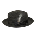Men's Summer Spring Braid Straw style Hat by BRUNO CAPELO JULIAN JU900 Black - J.Valintin Men's Wear Legend - Ju900 - Black - S