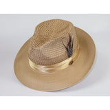 Men's Summer Spring Braid Straw style Hat by BRUNO CAPELO JULIAN JU904 Camel - J.Valintin Men's Wear Legend - Ju904 - Camel - S